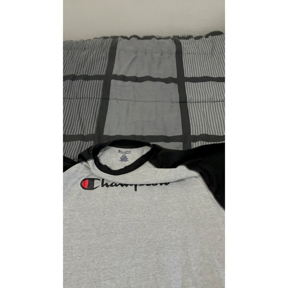 Champion T-Shirt Men's Size XL Gray Short Sleeve Crew‎ Neck Logo Cotton - Picture 4 of 7